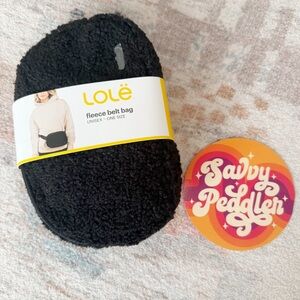 NEW Lolë Fleece Belt Bag Unisex One Size Black